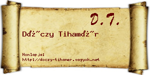 Dóczy Tihamér névjegykártya
